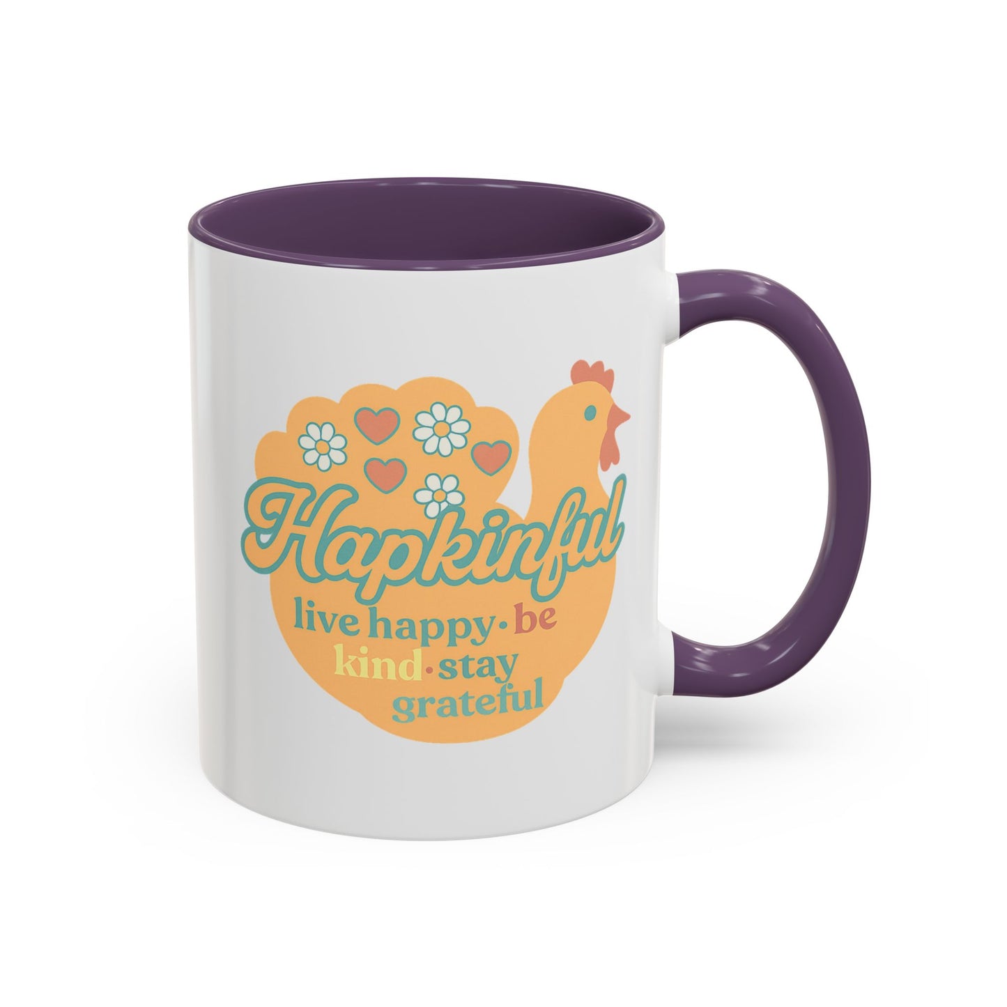 Happy Turkey Mug - Hapkinful Live Happy, Be Kind, Stay Grateful