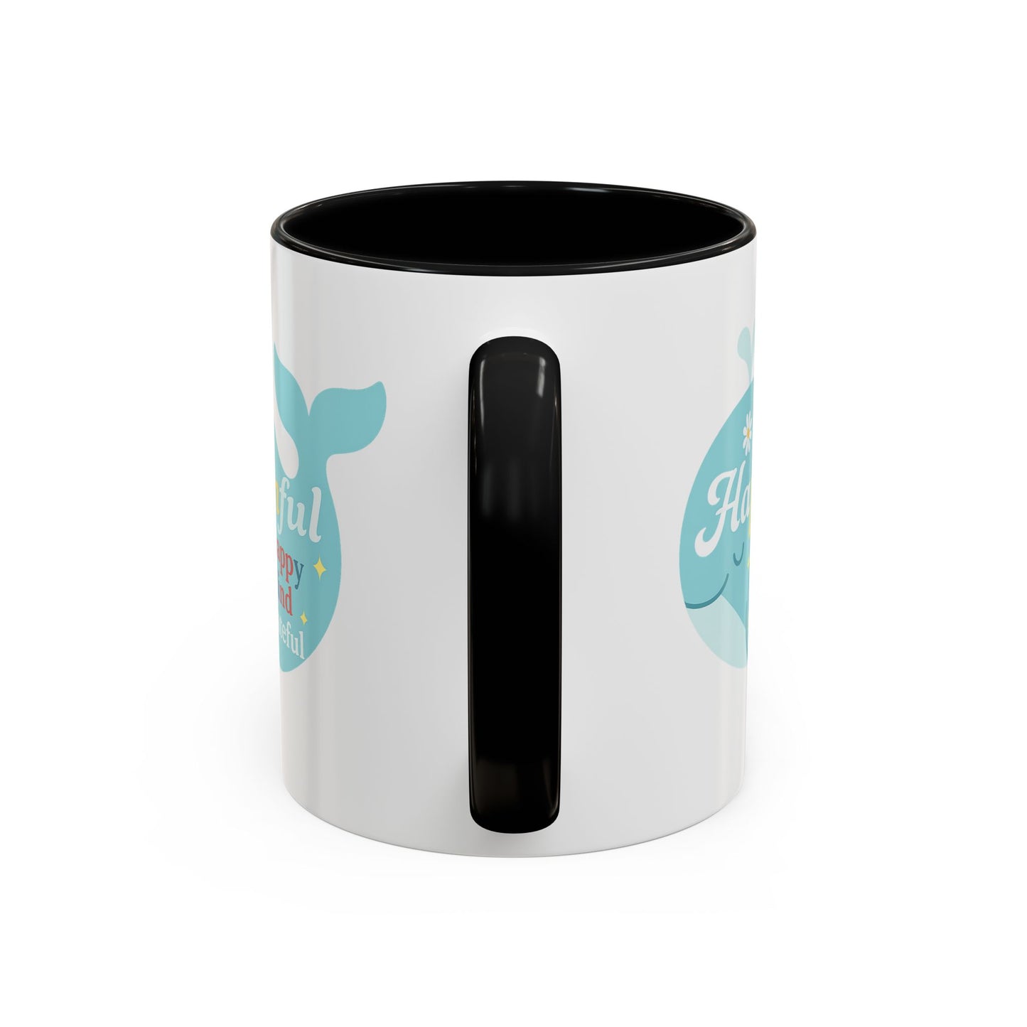 Happy Whale Mug - "Hapkinful: Live Happy, Be Kind, Stay Grateful"