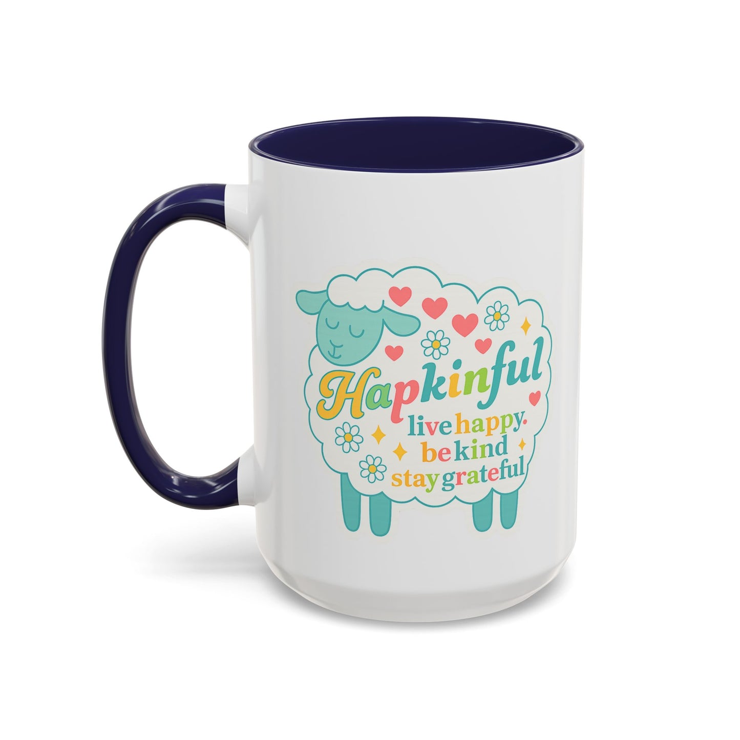 Happy Sheep Mug – Hapkinful Live Happy, Stay Grateful