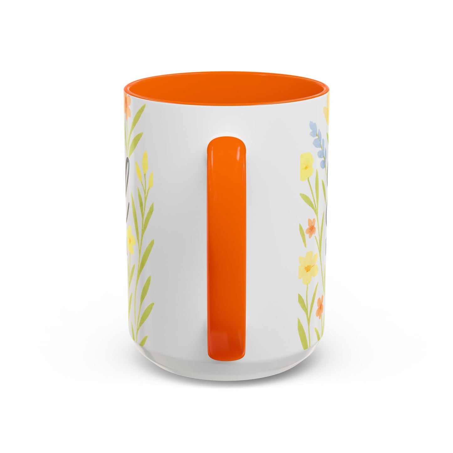Hapkinful Wildflower Mugs. Inspirational Floral Coffee Mug - 'Live Happy, Be Kind, Stay Grateful'