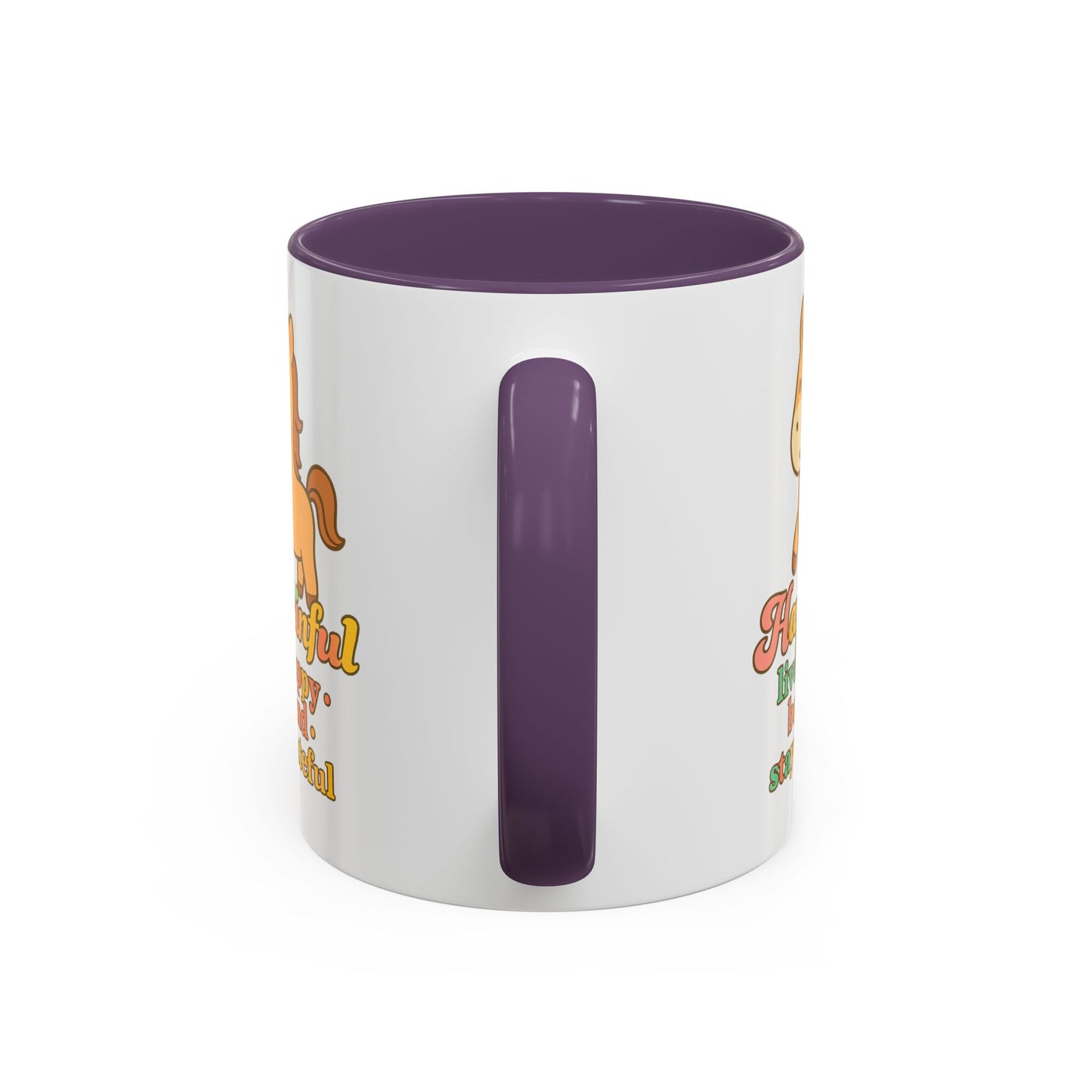 Happy Horse Mug - Live Happy, Be Kind, Stay Grateful 11 oz. 15 oz
