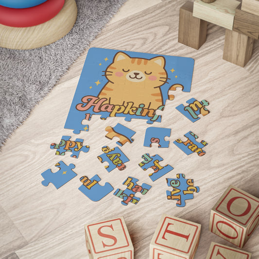 Happy Cat Inspirational Kids Jigsaw Puzzle. 30 Pieces. Ages 3 and up.