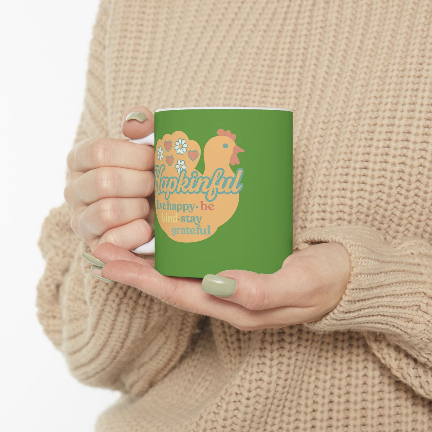 Happy Turkey Mug Hapkinful Live Happy . Be Kind . Stay Kind 11 oz