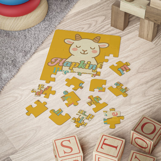 Happy Goat Inspirational Kids Jigsaw Puzzle. 30 Piece. Ages 3 and up.