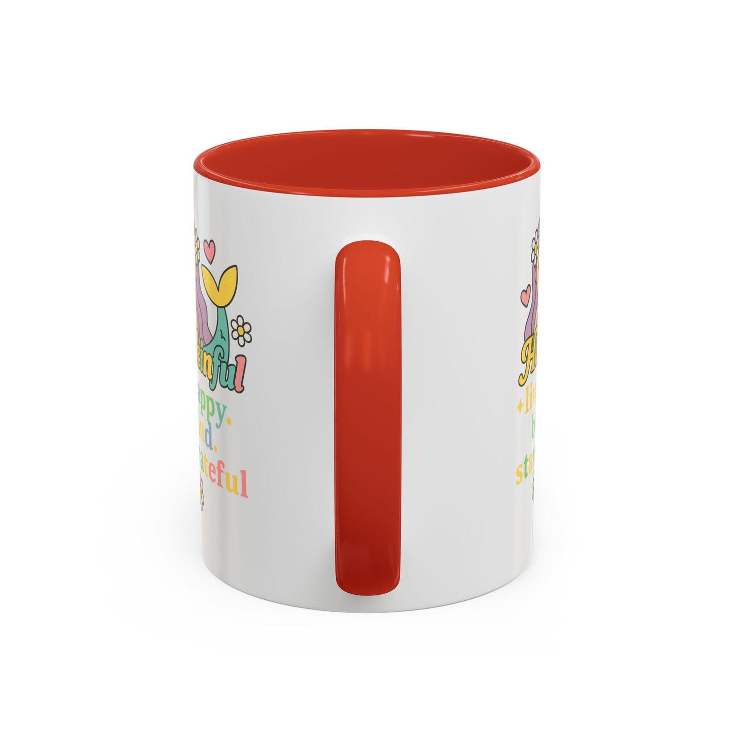 Happy Mermaid Mug - 11 & 15oz - Hapkinful Live Happy, Be Kind, Stay Grateful