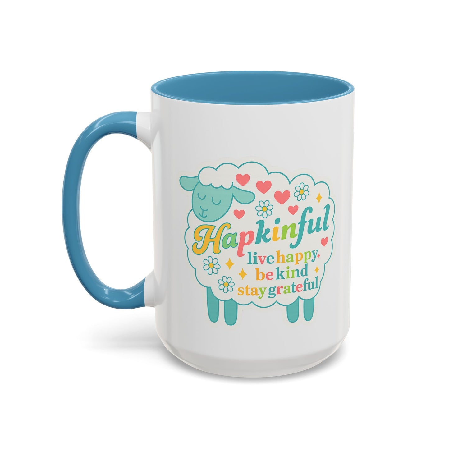 Happy Sheep Mug – Hapkinful Live Happy, Stay Grateful