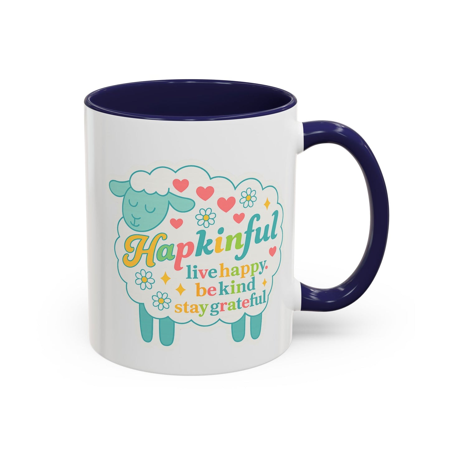Happy Sheep Mug – Hapkinful Live Happy, Stay Grateful