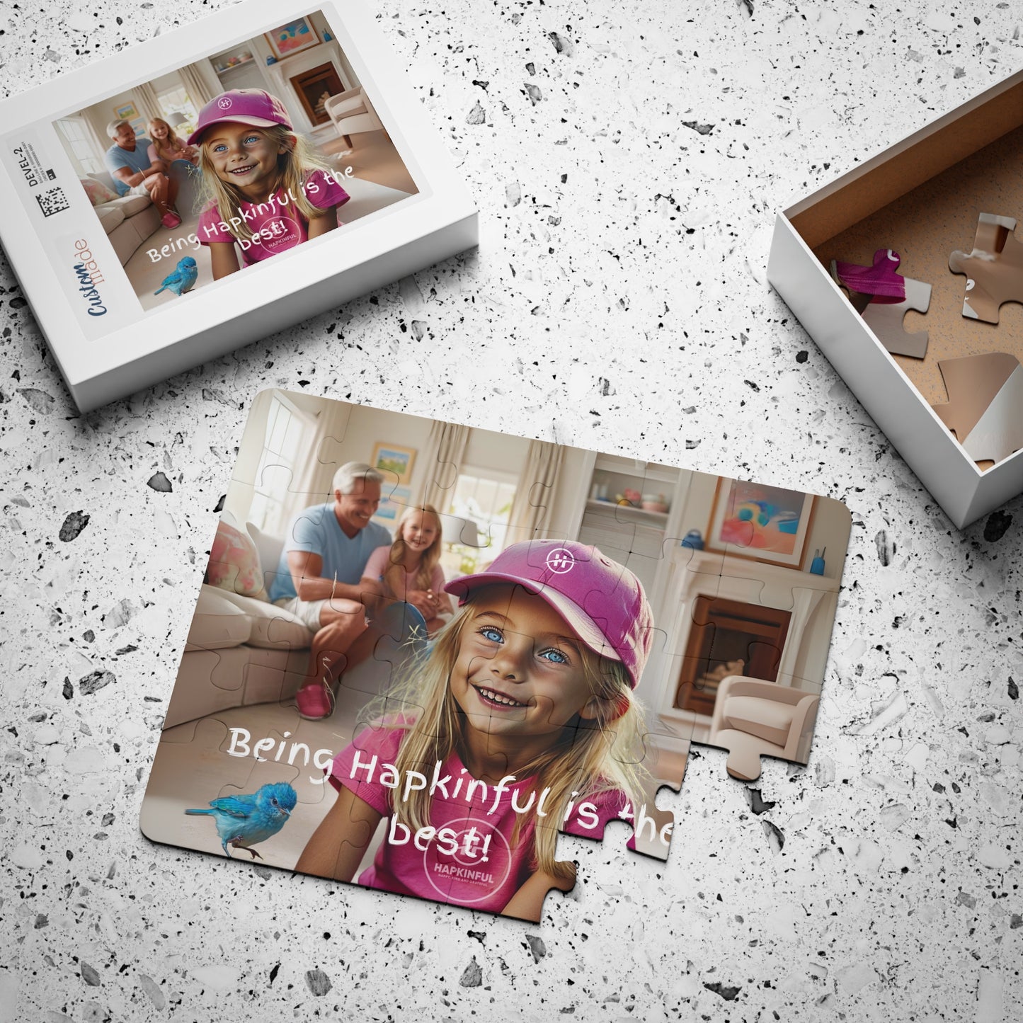 Hapkinful and Wiggle in New York Jigsaw Puzzle. "Being Hapkinful!" 30 Pieces. Ages 3 and up.