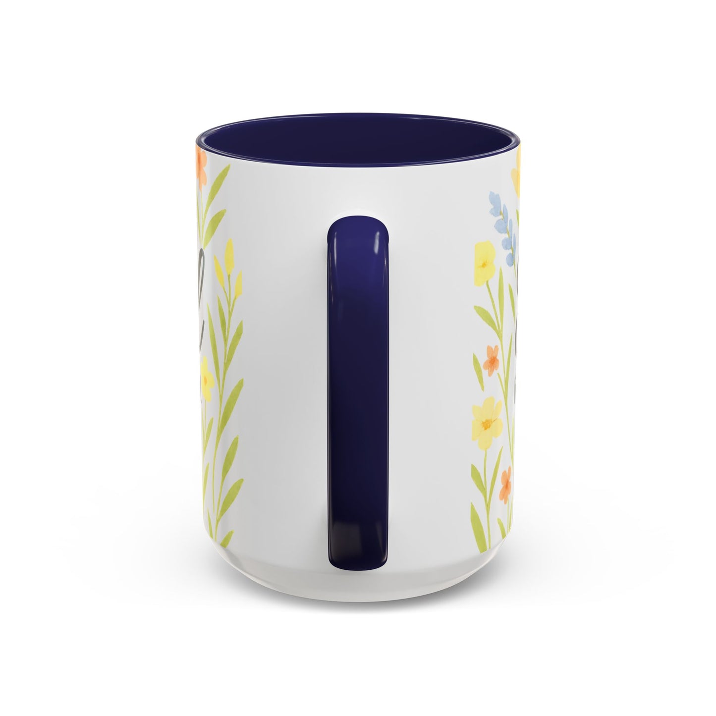Hapkinful Wildflower Mugs. Inspirational Floral Coffee Mug - 'Live Happy, Be Kind, Stay Grateful'