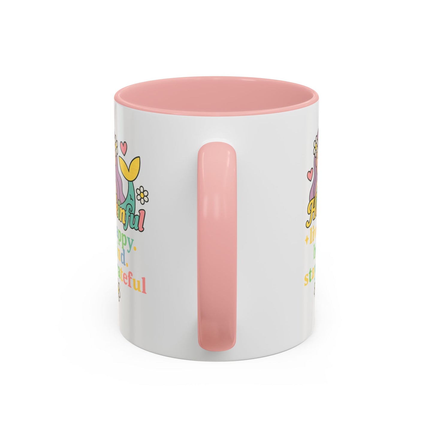 Happy Mermaid Mug - 11 & 15oz - Hapkinful Live Happy, Be Kind, Stay Grateful