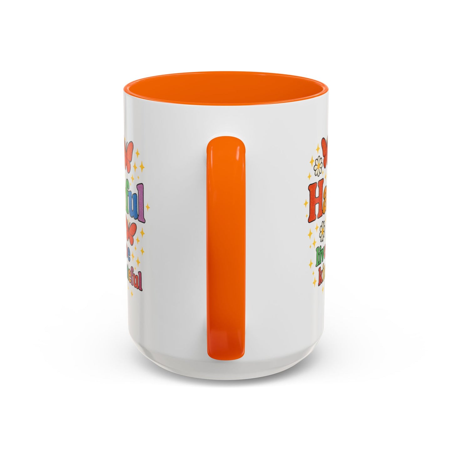 Happy Groovy Butterfly Mug - Hapkinful - Live Happy Be Kind Stay Grateful 11 oz 15 oz