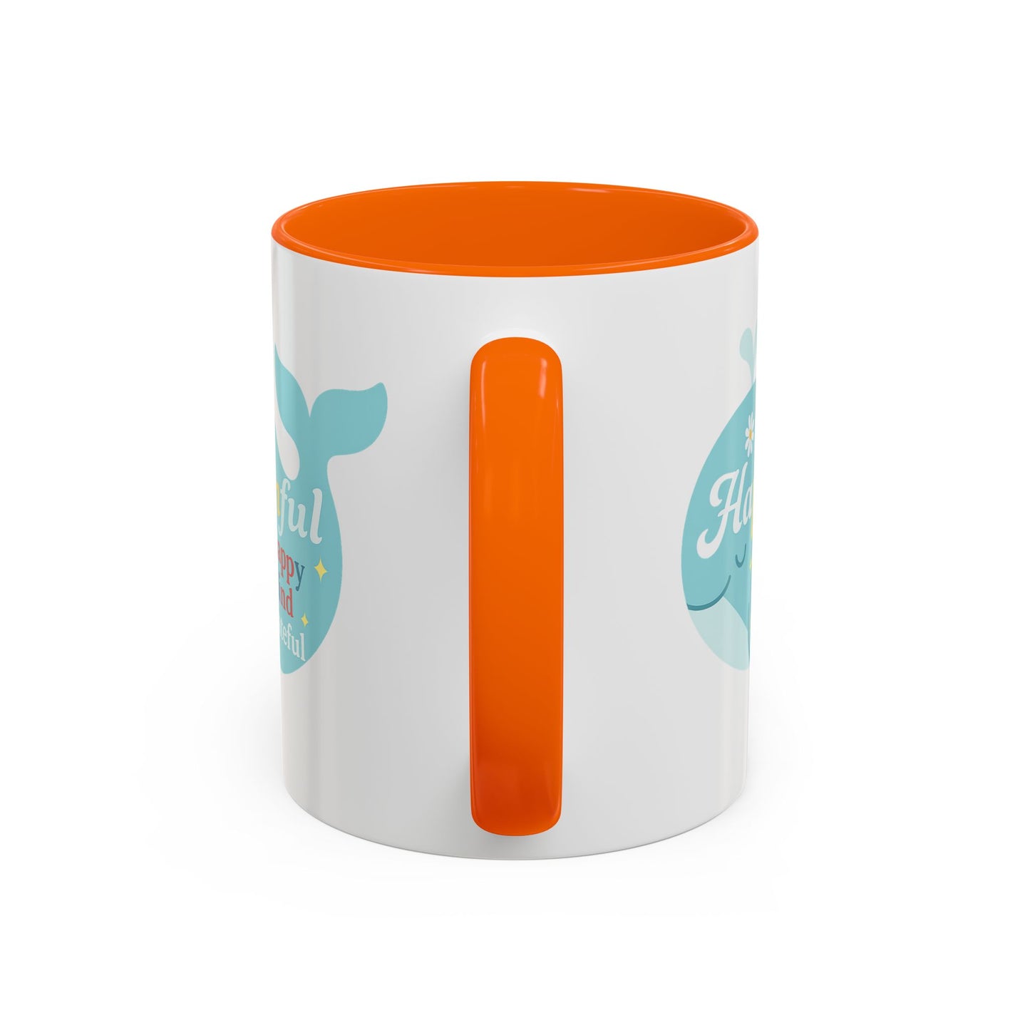 Happy Whale Mug - "Hapkinful: Live Happy, Be Kind, Stay Grateful"