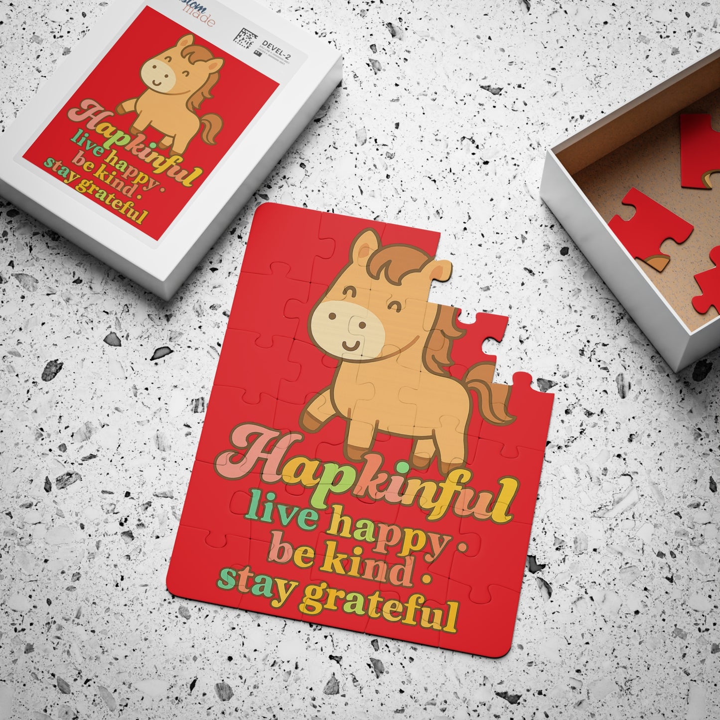 Happy Horse Inspirational Kids Jigsaw Puzzle. 30 Piece. Ages 3 and up.