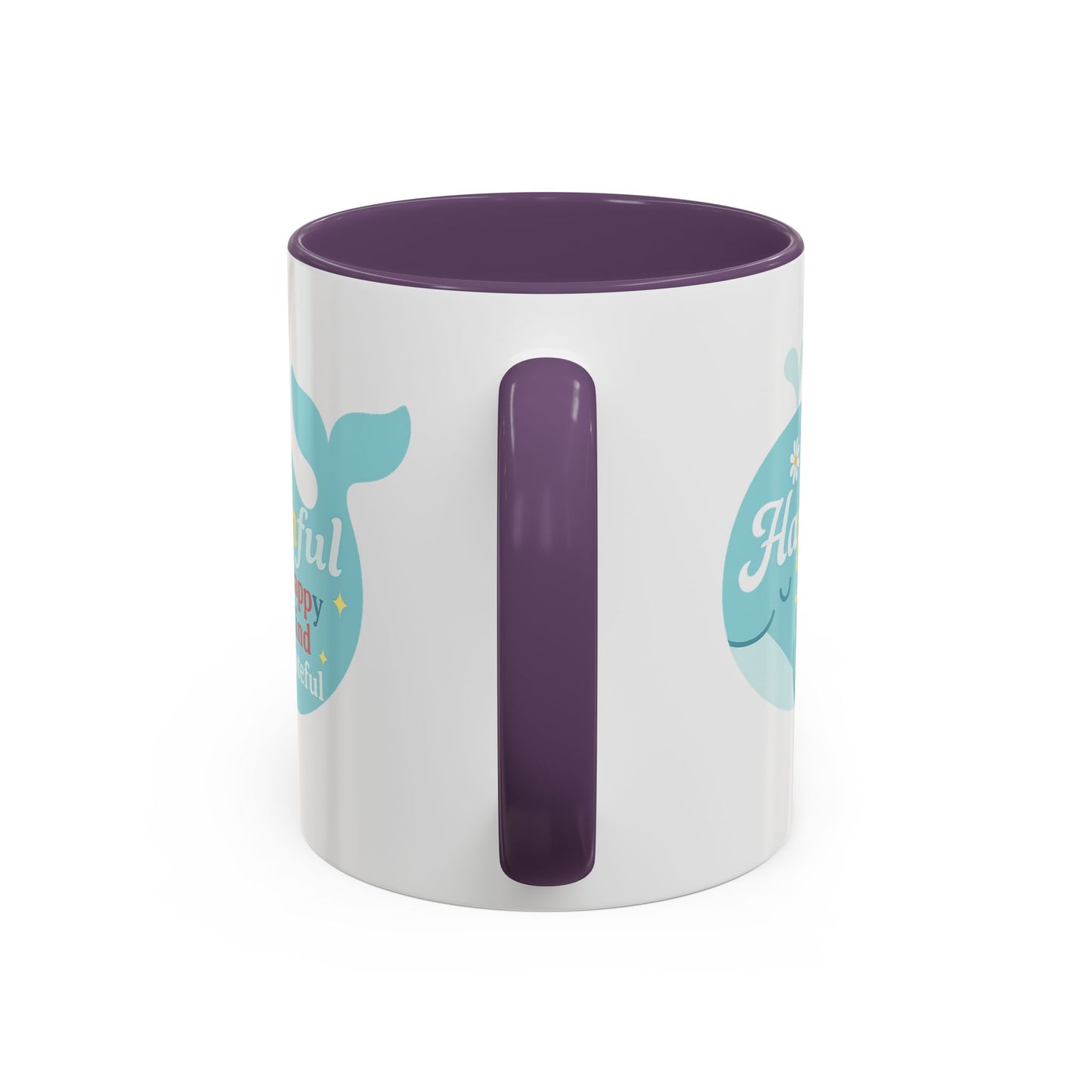 Happy Whale Mug - "Hapkinful: Live Happy, Be Kind, Stay Grateful"