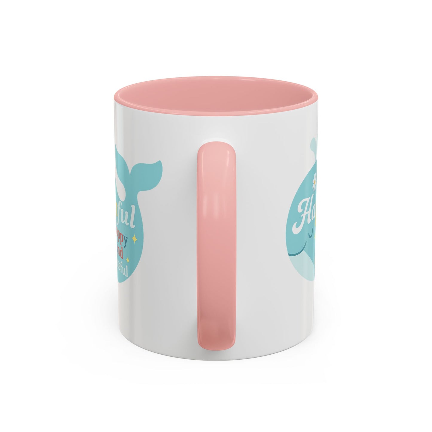 Happy Whale Mug - "Hapkinful: Live Happy, Be Kind, Stay Grateful"