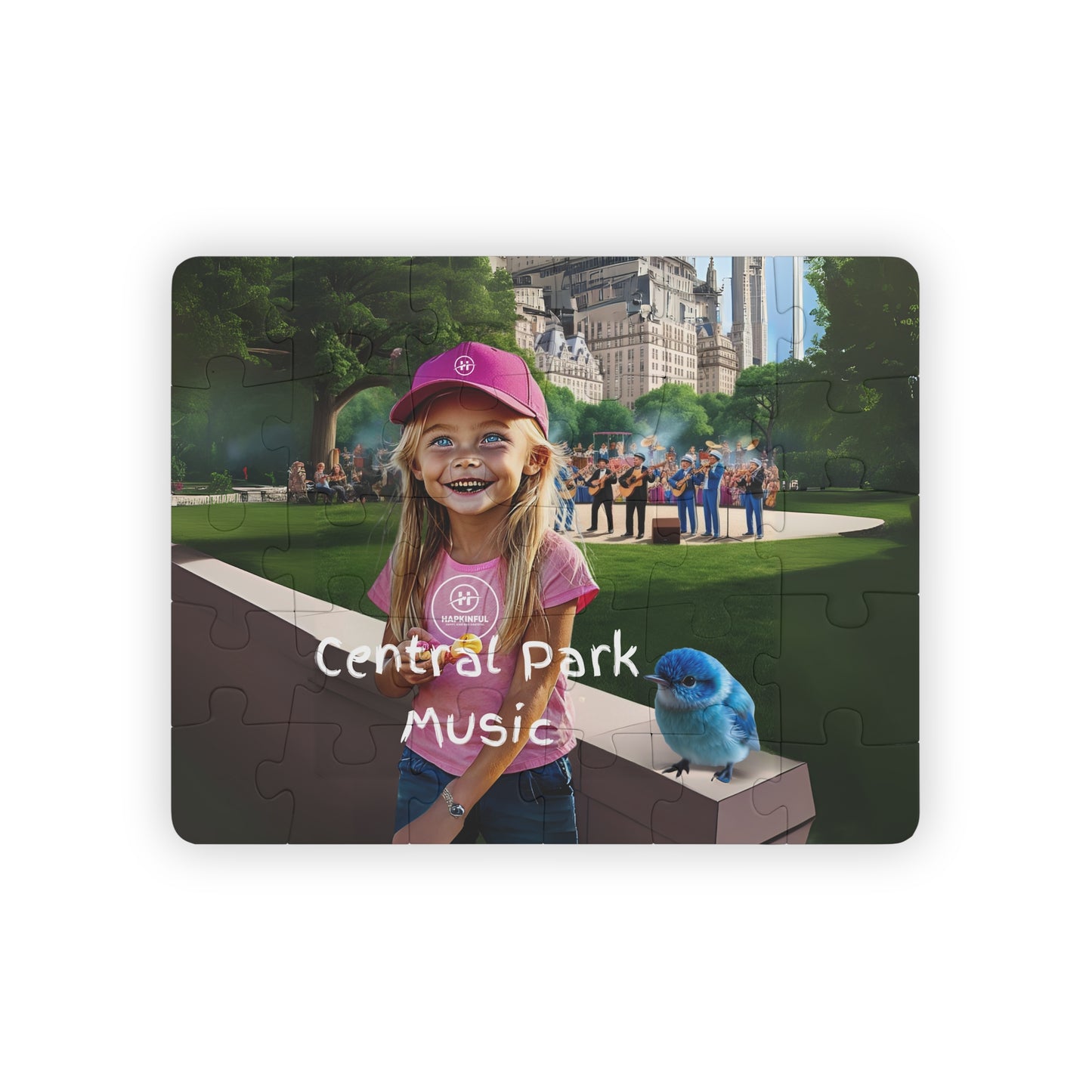 Hapkinful and Wiggle in New York Jigsaw Puzzle. "Central Park!" 30 Pieces. Ages 2 and up.