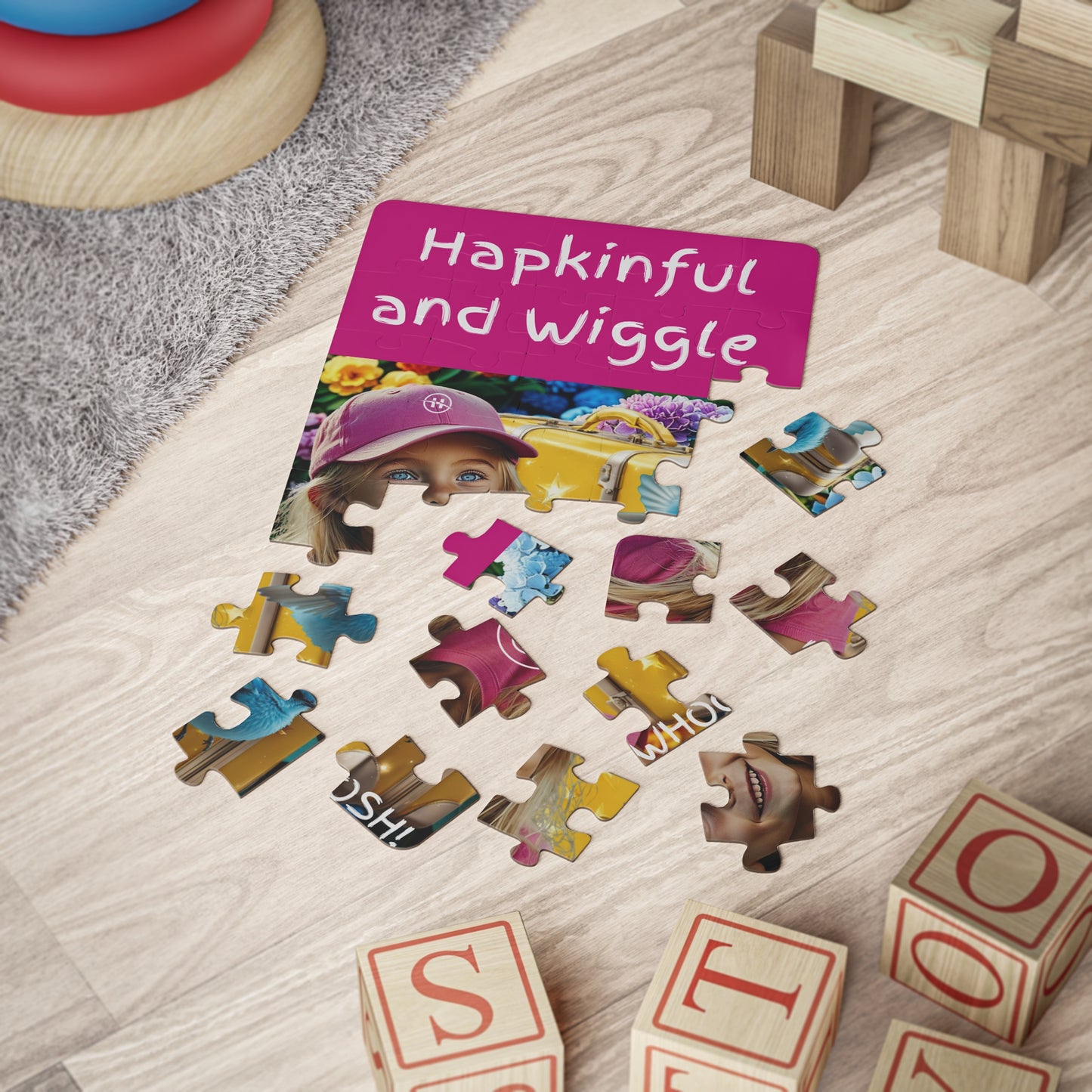 Hapkinful and Wiggle in New York Jigsaw Puzzle. 30 Pieces. Ages 3 and up.