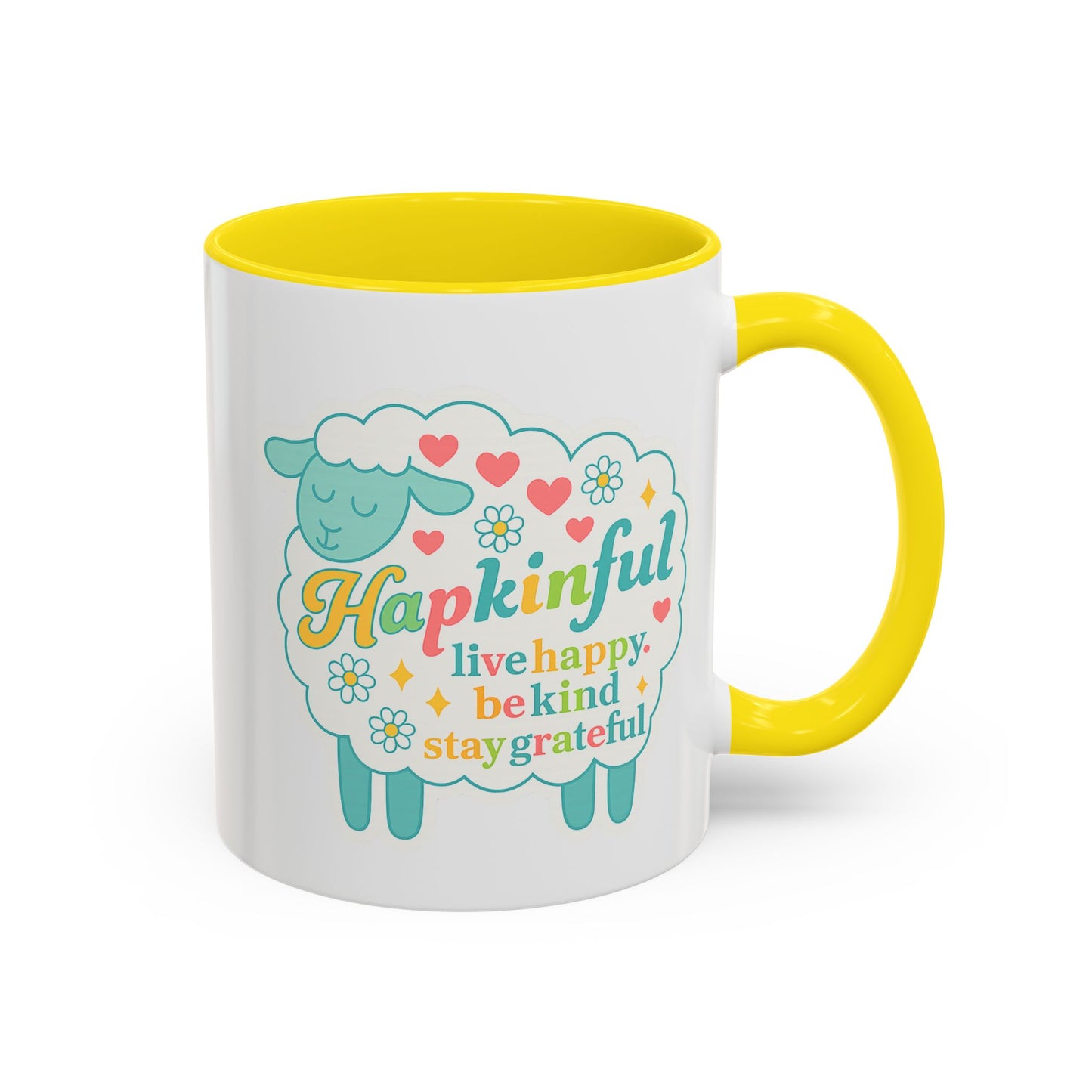 Happy Sheep Mug – Hapkinful Live Happy, Stay Grateful