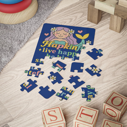 Happy Mermaid Inspirational Jigsaw Puzzle. 30 Piece. Ages 3 and up.