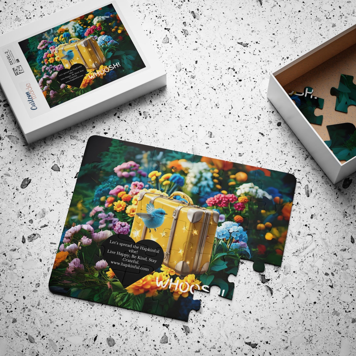 Hapkinful and Wiggle Jigsaw Puzzle. "Whoosh!" 30 Pieces. Ages 3 and up.
