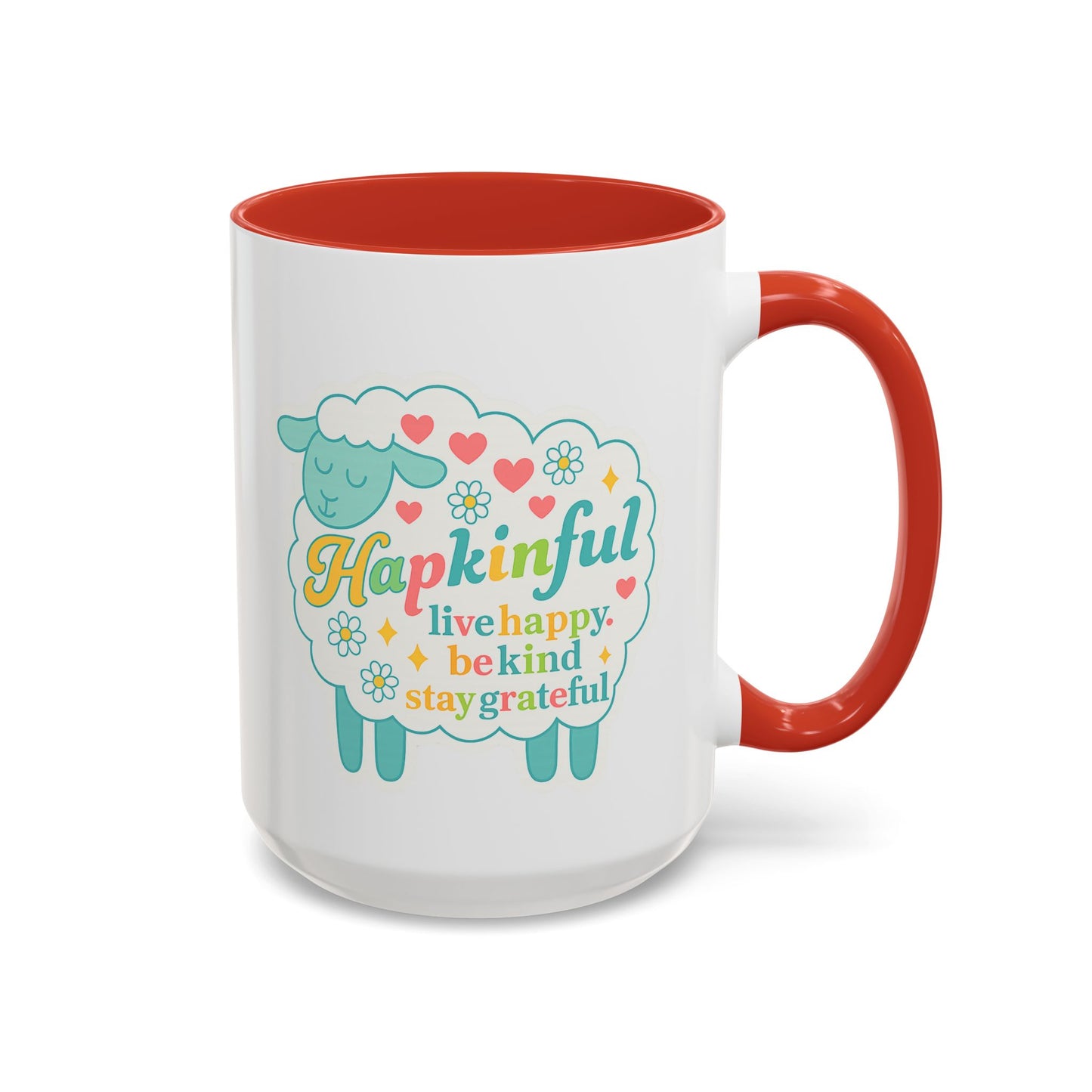 Happy Sheep Mug – Hapkinful Live Happy, Stay Grateful