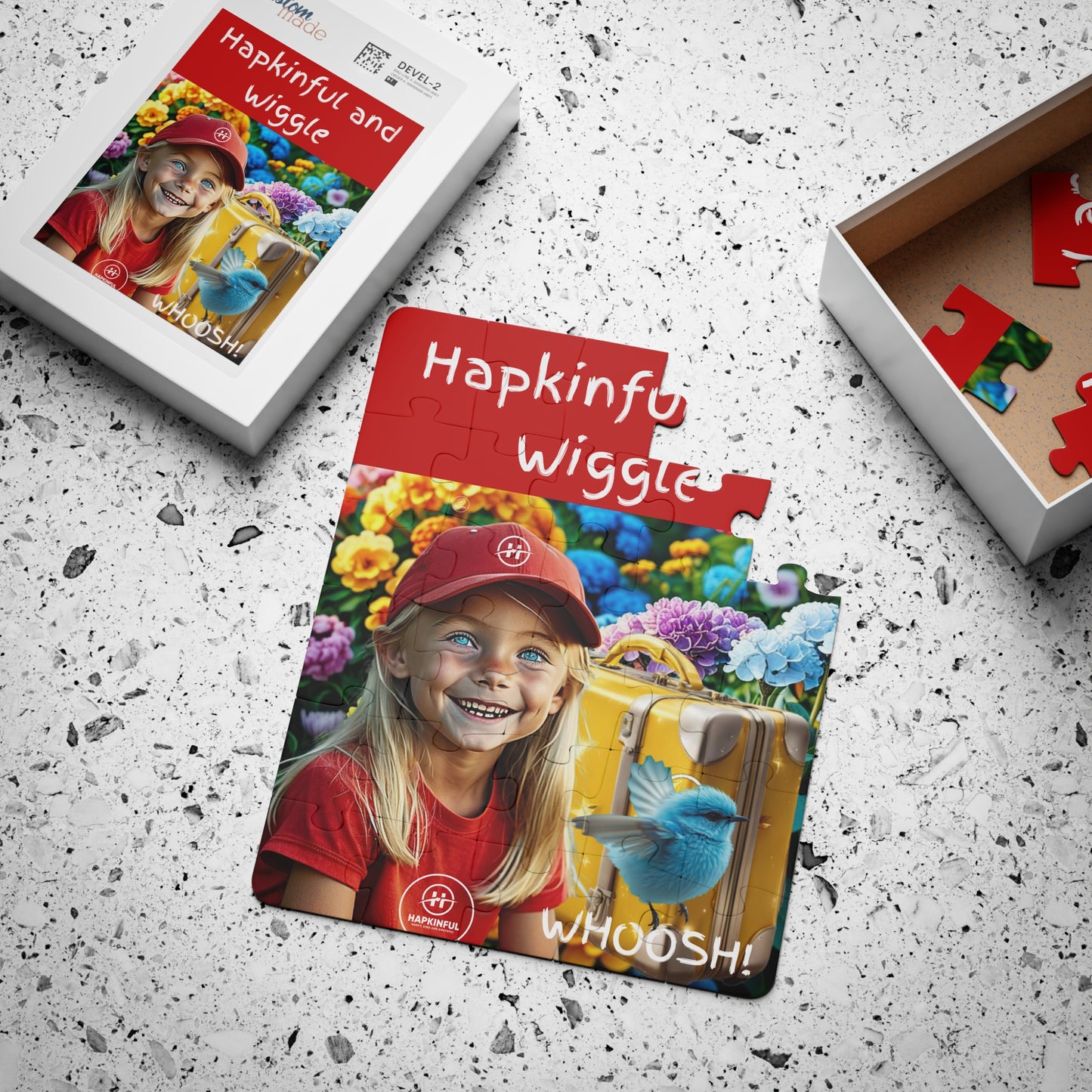 Hapkinful and Wiggle Barcelona Jigsaw Puzzle. 30 Pieces. Ages 3 and up.