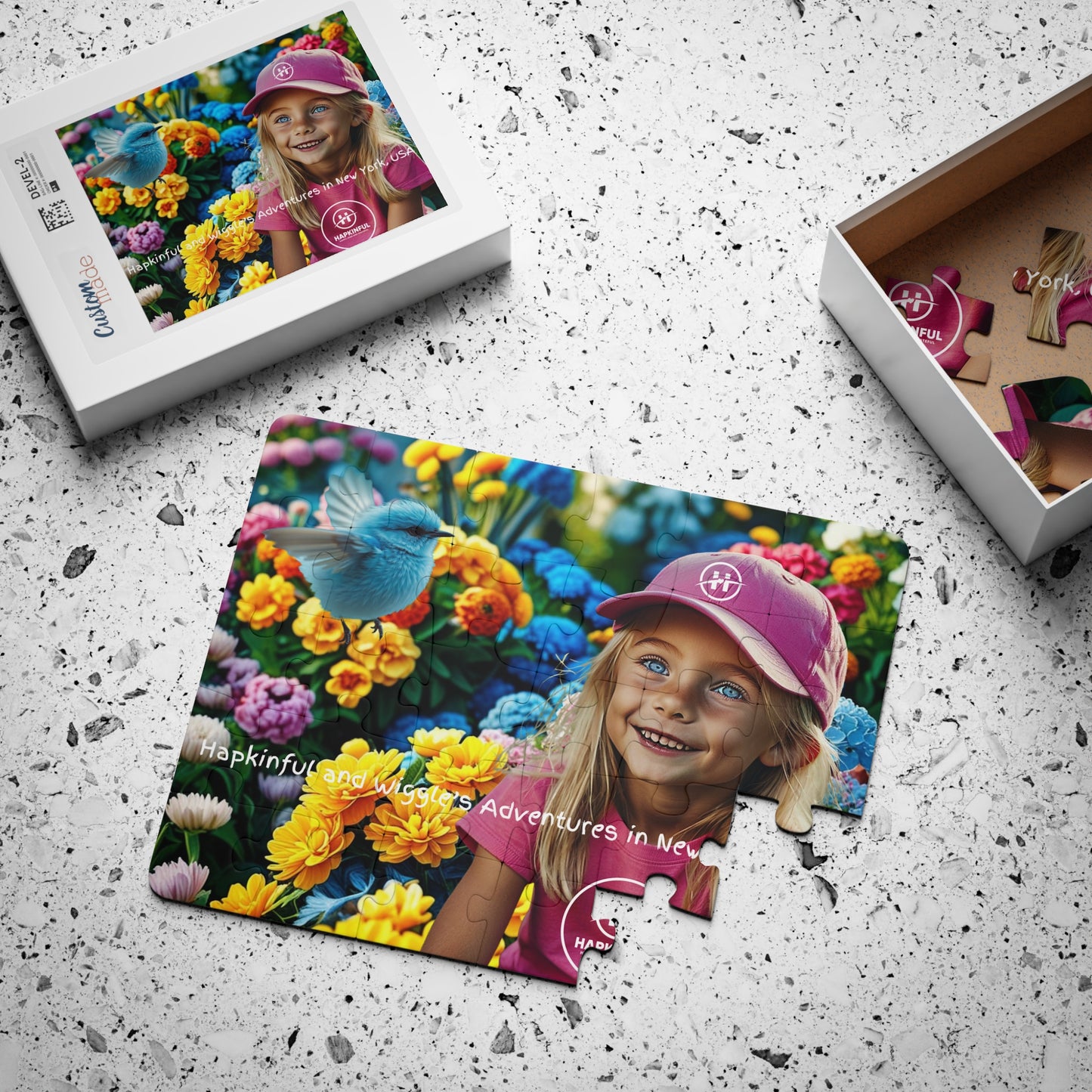 Hapkinful and Wiggle in New York Jigsaw Puzzle. "In the Garden!" 30 Pieces. Ages 3 and up.