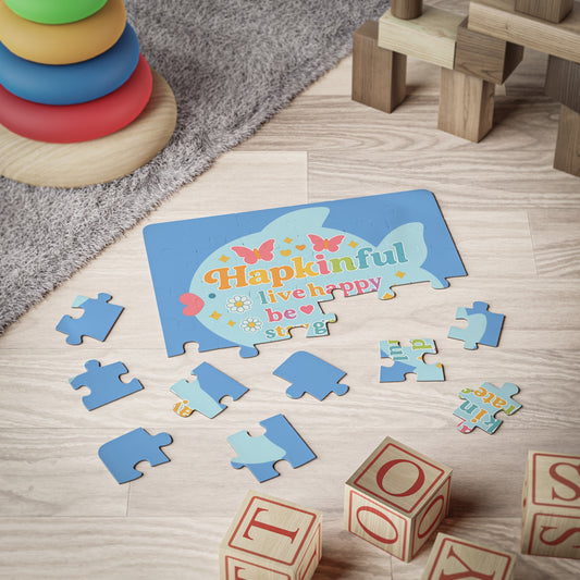 Happy Fish Inspirational Kids Jigsaw Puzzle. 30 Piece. Ages 3 and up.
