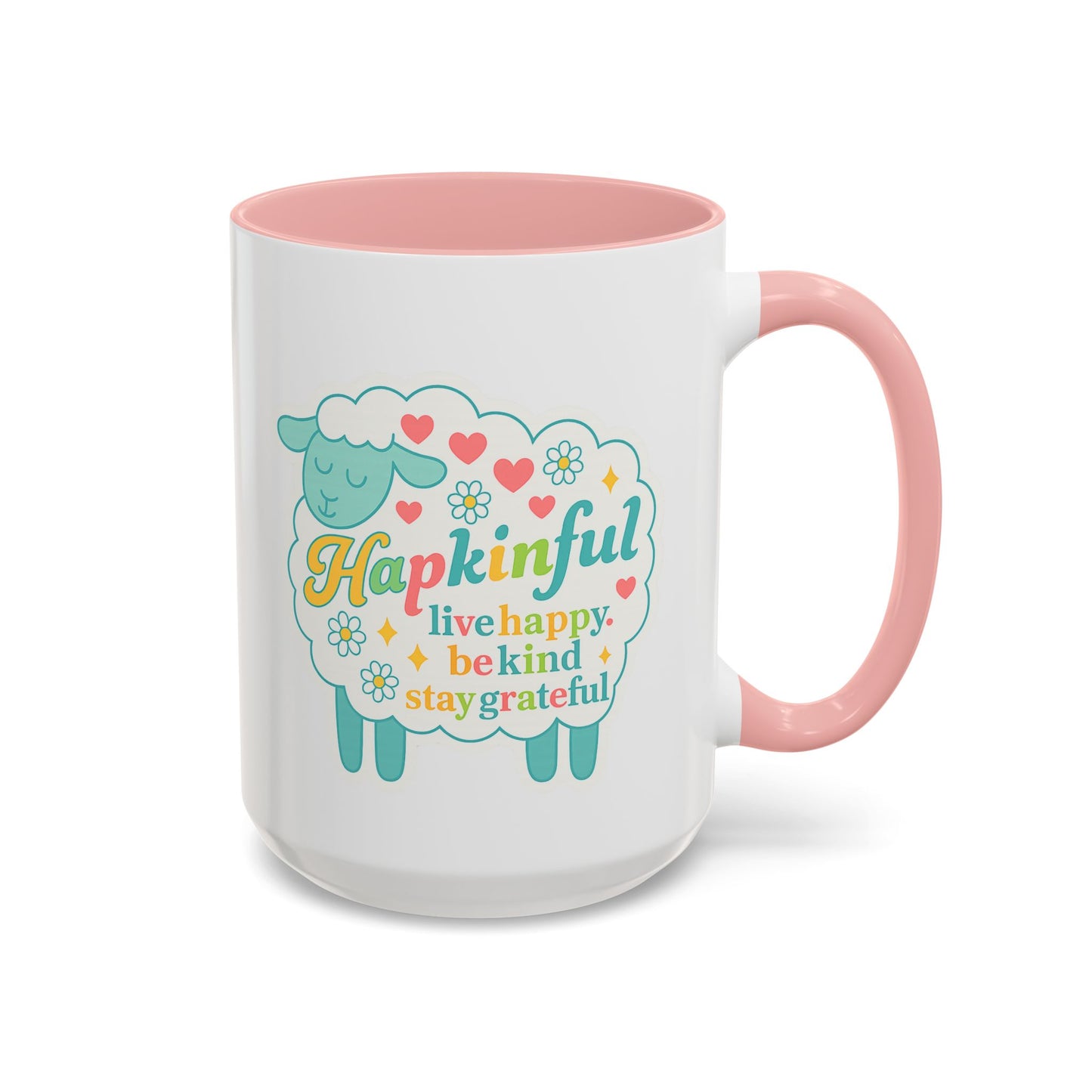 Happy Sheep Mug – Hapkinful Live Happy, Stay Grateful
