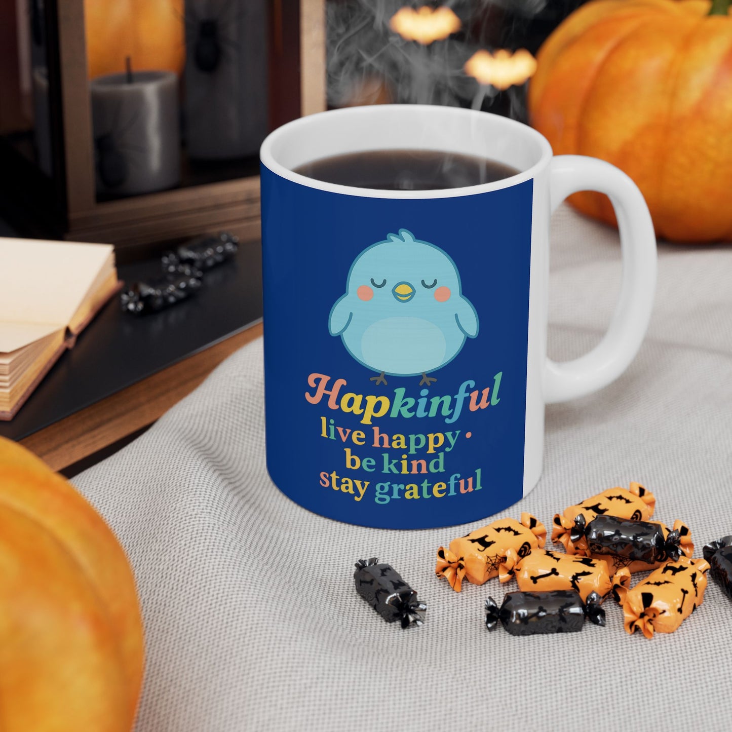 Happy Bird Mug - Hakinful Live Happy, Be Kind , Stay Grateful