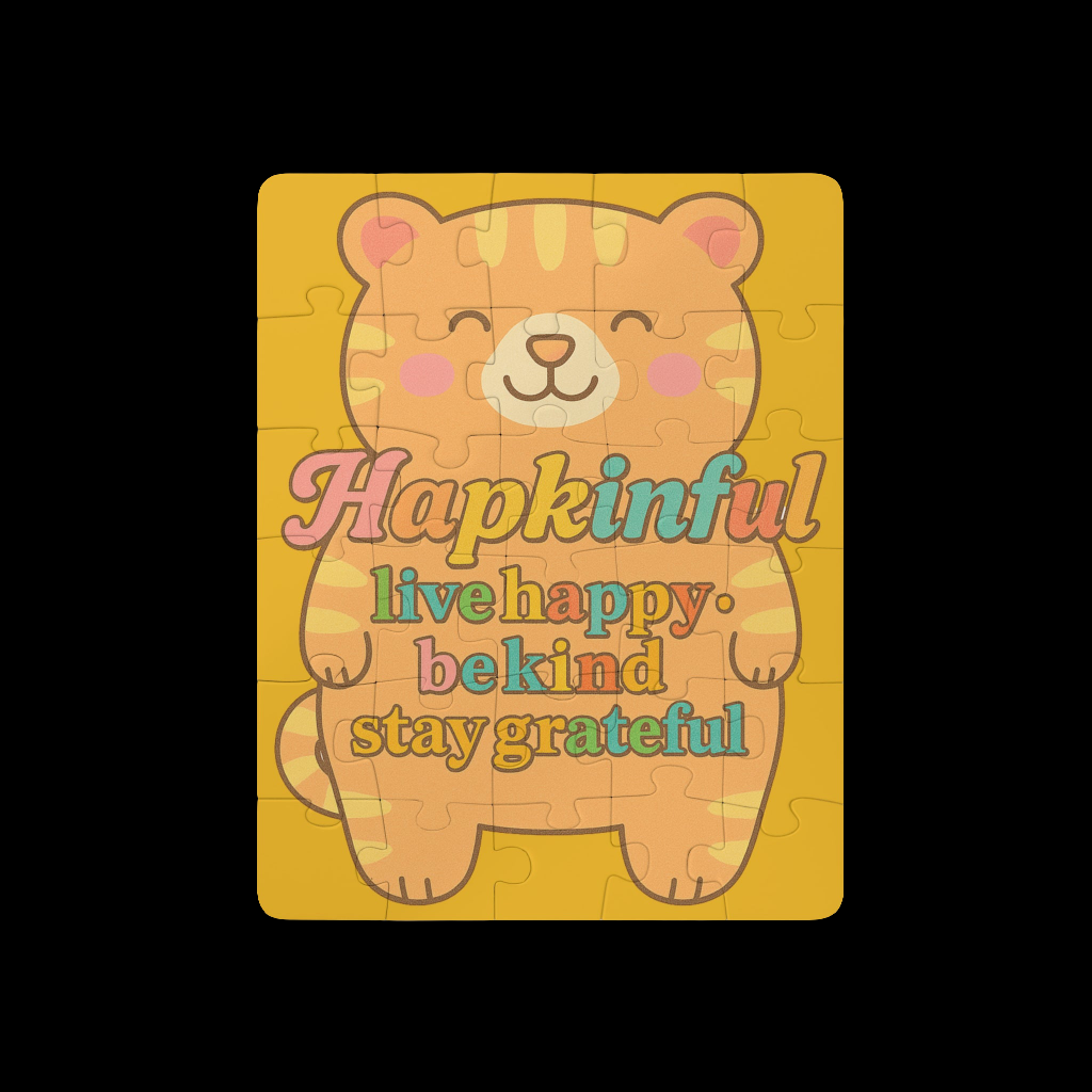 Happy Tiger Inspirational Kids Jigsaw Puzzle. 30 Piece. Ages 3 and up