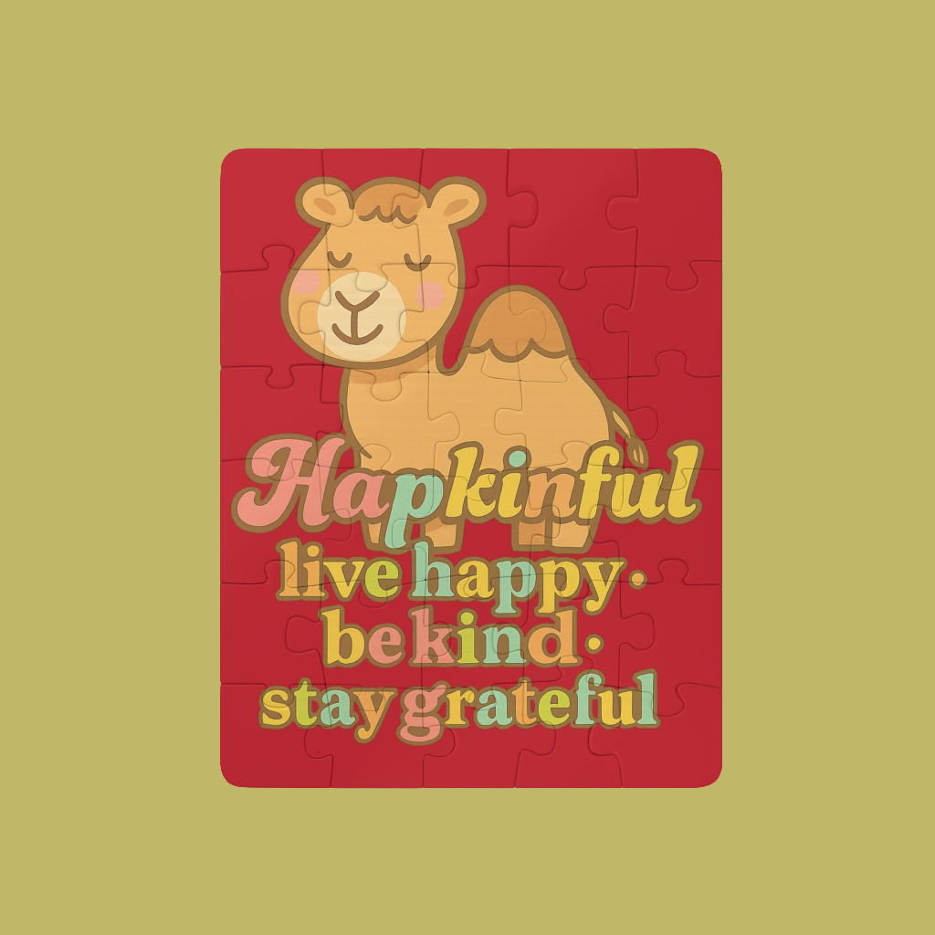 Happy Camel Inspirational Kids Jigsaw Puzzle, 30-Piece Ages 3 and up.