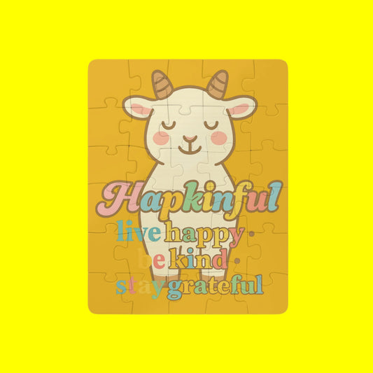 Happy Goat Inspirational Kids Jigsaw Puzzle. 30 Piece. Ages 3 and up.