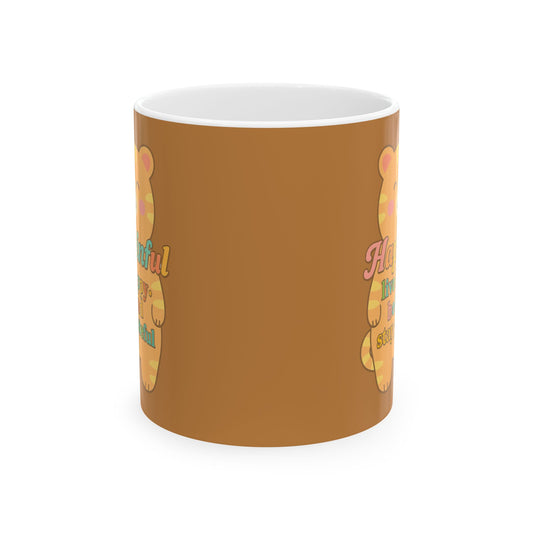 Happy Tiger Mug Hapkinful Live Happy . Be Kind . Stay Grateful