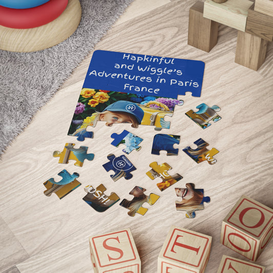 Hapkinful and Wiggle Paris Jigsaw Puzzle. 30 Pieces. Ages 3 and up.