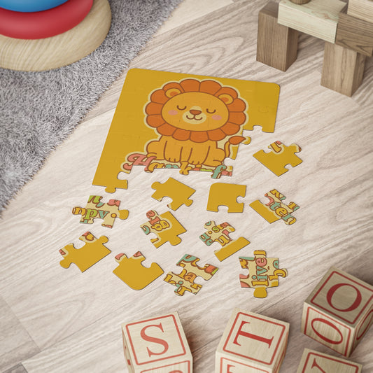 Happy Lion Inspirational Kids Jigsaw Puzzle. 30 Piece. Ages 3 and up.