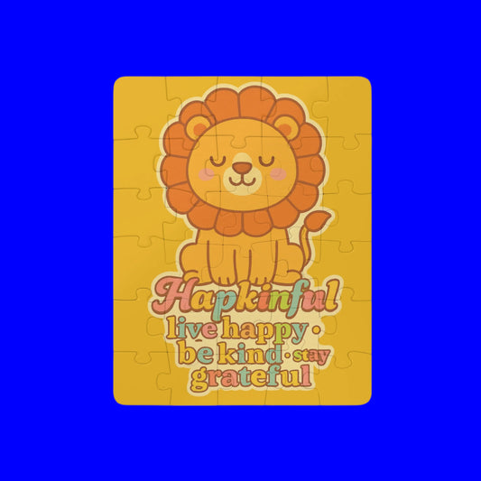 Happy Lion Inspirational Kids Jigsaw Puzzle. 30 Piece. Ages 3 and up.