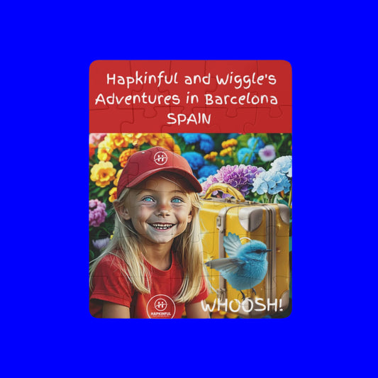 Hapkinful and Wiggle Barcelona Jigsaw Puzzle. 30 Pieces. Ages 3 and up.