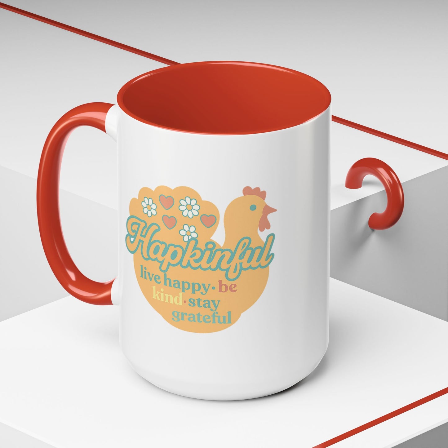 Happy Turkey Mug - Hapkinful  Live Happy, Be Kind, Stay Grateful