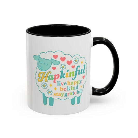 Happy Sheep  Mug – Hapkinful Live Happy, Stay Grateful