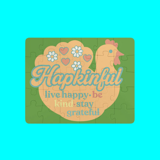 Happy Turkey Inspirational Kids Jigsaw Puzzle. 30 Piece. Ages 3 and up.