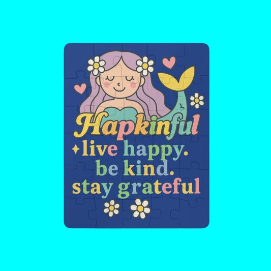 Happy Mermaid Inspirational Jigsaw Puzzle. 30 Piece. Ages 3 and up.