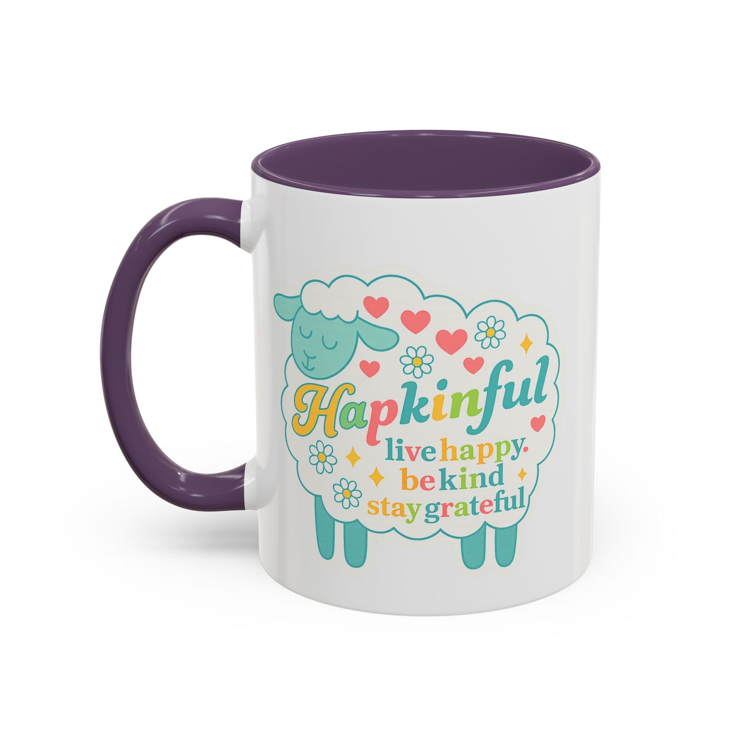 Happy Sheep  Mug – Hapkinful Live Happy, Stay Grateful
