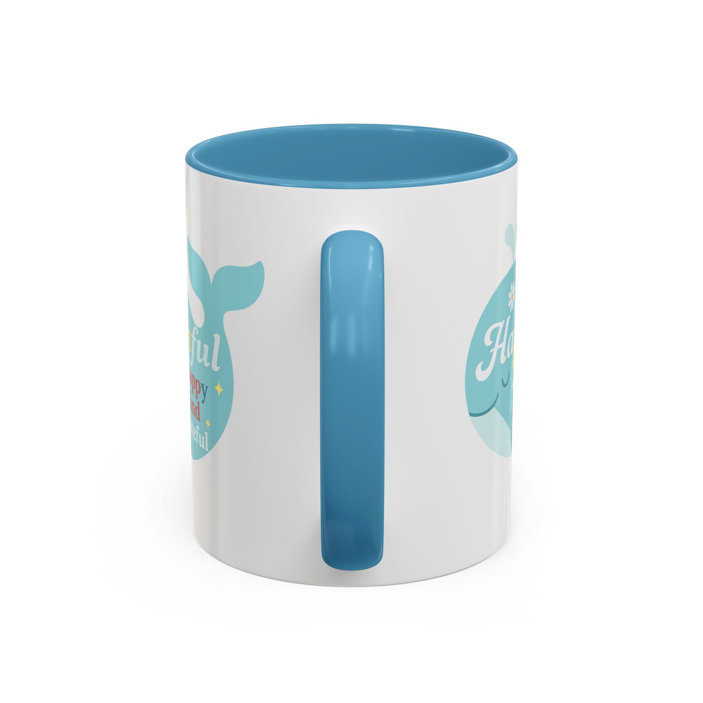Happy Whale Mug - "Hapkinful: Live Happy, Be Kind, Stay Grateful"