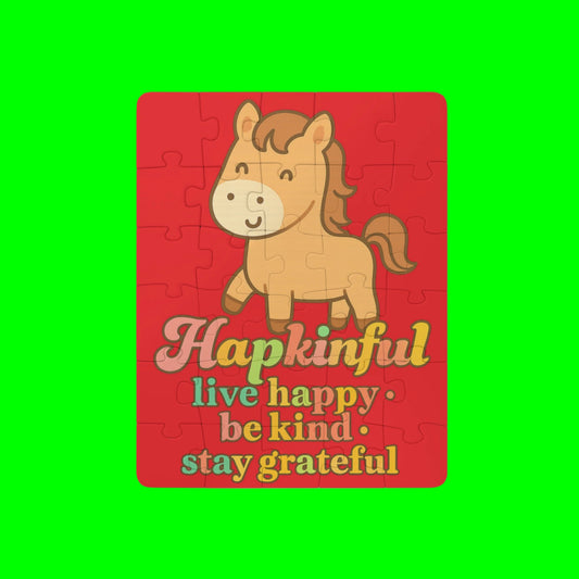 Happy Horse Inspirational Kids Jigsaw Puzzle. 30 Piece. Ages 3 and up.