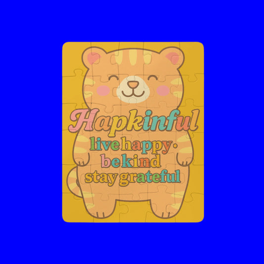 Happy Tiger Inspirational Kids Jigsaw Puzzle. 30 Piece. Ages 3 and up