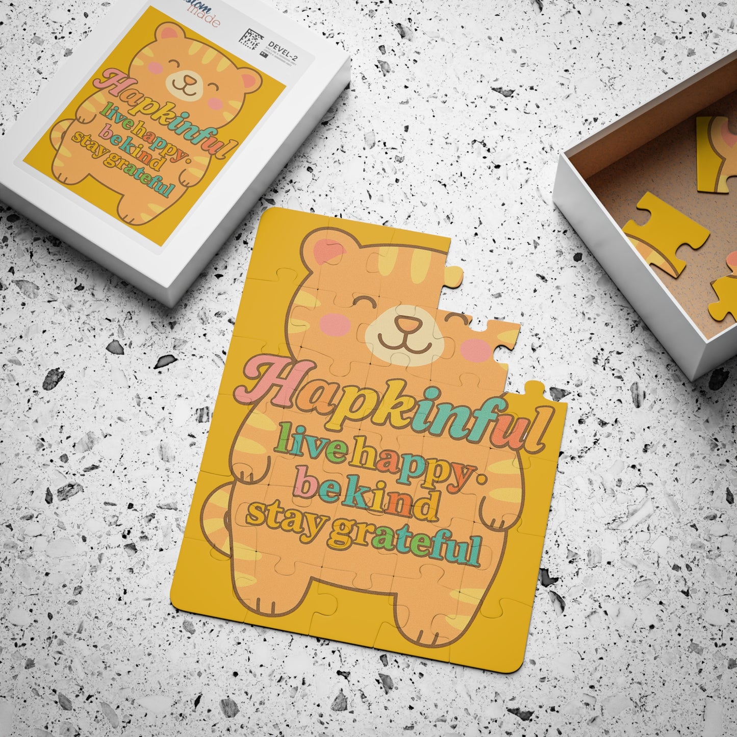 Happy Tiger Inspirational Kids Jigsaw Puzzle. 30 Piece. Ages 3 and up