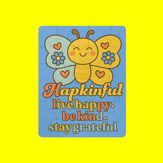 Happy Butterfly Inspirational Kids Jigsaw Puzzle. 30 Piece. Ages 3 nd up.
