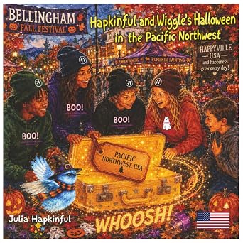 Hapkinful and Wiggle's Halloween in the Pacific Northwest. USA. Ages 5-9 years
